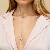 Lariat Infinity Necklace with Nano Bible [Sterling Silver]