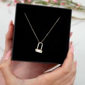 Petite Lock Name Necklace [18K Gold Plated]