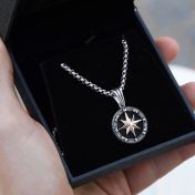Polaris Star Necklace for Men - Sterling Silver