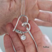 Collana Nodi del mio Cuore con Nome [Argento 925]
