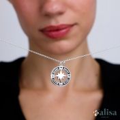 True North Compass Women Name Necklace [Sterling Silver]
