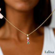 Collier Talisa Stars Vertical [Plaqué Or 18ct]