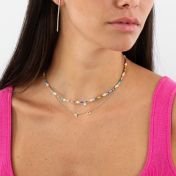 Colorful Pearl Diamond Necklace [14 Karat Gold]