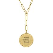 Compass Medallion Name Necklace [18K Gold Plated]