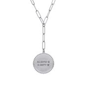 Compass Medallion Necklace with Coordinates [Sterling Silver]