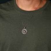 True North Compass Men Necklace [Sterling Silver]