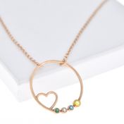 A Mother's Heart Necklace [Rose Gold Plated]