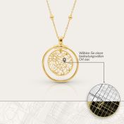 Talisa Map Necklace with Names [18K Gold Plated]
