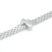 Cross Milanese Chain Bracelet [Sterling Silver]