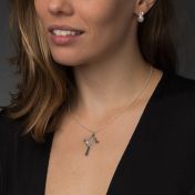 Sacred Spot Map Necklace [14 Karat White Gold]