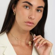 Cross Signature Name Necklace [18K Gold Plated]