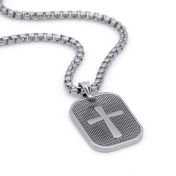 Cross Tag Necklace [Sterling Silver]