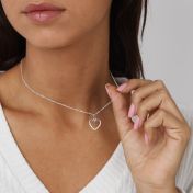 Crystal Heart Necklace [Sterling Silver]