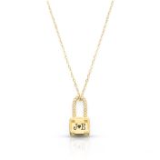 Cherished Initials Padlock Necklace [18K Gold Vermeil]