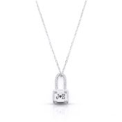 Cherished Initials Padlock Necklace [Sterling Silver]