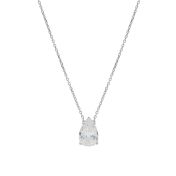 Crystal Teardrop Necklace [Sterling Silver]