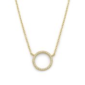 Pavé Circle Necklace [18K Gold Plated]