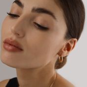 Hoop Crystals Earrings [18K Gold Plated]