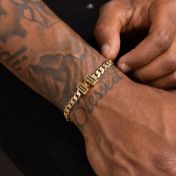 Cuban Link Chain Name Bracelet [18K Gold Vermeil] 
