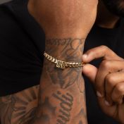 Cuban Link Chain Name Bracelet [18K Gold Vermeil] 