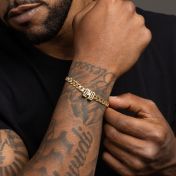 Cuban Link Chain Name Bracelet [18K Gold Vermeil] 