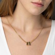 Emily Cuban Chain Name Necklace [14 Karat Gold]