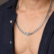 Family Anchor Cuban Link Chain Name Necklace