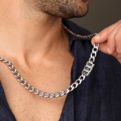 Family Anchor Cuban Link Chain Name Necklace