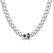 Cuban Link Chain with Cross & Nano Bible for Men – 8mm 