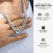 Kubanische Panzerkette mit Nano-Bibel für Herren – 8mm