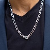 Cuban Link Chain with Nano Bible for Men – 8mm