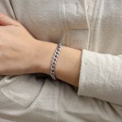 Classy Curb Chain Initial Bracelet [Stainless Steel]