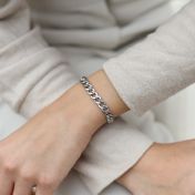 Classy Curb Chain Initial Bracelet [Stainless Steel]