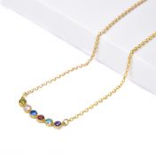 Joys of Life Birthstone Necklace [Gold Plated]