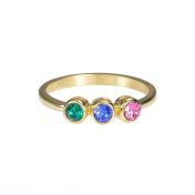 Talisa Stars Birthstone Ring [Gold Plated]