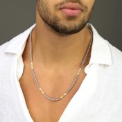 Multi-Name Necklace for Men [18K Gold Plated Plates]