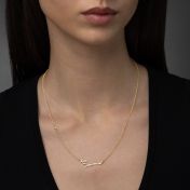 Talisa Italic Name Necklace with Diamond [18K Gold Plated]