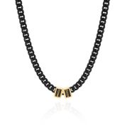 Dark Cuban Link Chain With Names [18K Gold Plated]