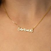 Diamond Date Necklace [18K Gold Plated]