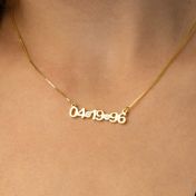 Diamond Date Necklace [18K Gold Vermeil]