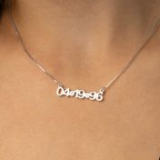 Diamond Date Necklace [Sterling Silver]