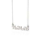 Diamond Date Necklace [Sterling Silver]