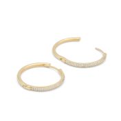 Dazzling Hoop Crystal Earrings [18K Gold Plated]