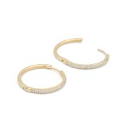 Dazzling Hoop Crystal Earrings [18K Gold Vermeil]