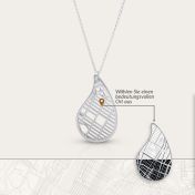 Threads Of Life Map Necklace [14 Karat White Gold]