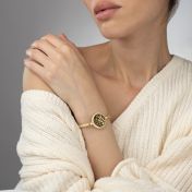 Precious Spot Silhouette Map Bracelet with Crystals [Gold Plated]