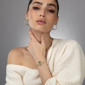 Precious Spot Silhouette Map Bracelet with Crystals [Gold Plated]