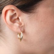 Playful Twist Hoop Earrings