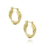 Playful Twist Hoop Earrings