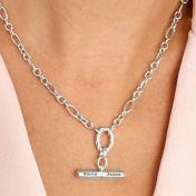 Destiny T Bar Name Necklace [Sterling Silver]